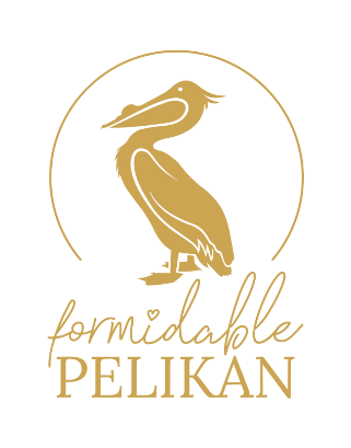 Logo Formidable Pelikan, goldene Pelikan-Silhouette